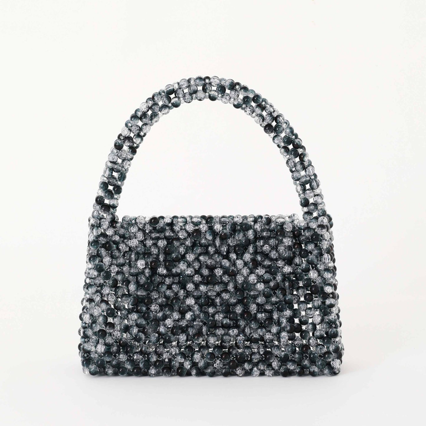 beaded handbag, handmade beaded bag, black beaded bag, small beaded bag, classic beaded bag, vintage beaded bag