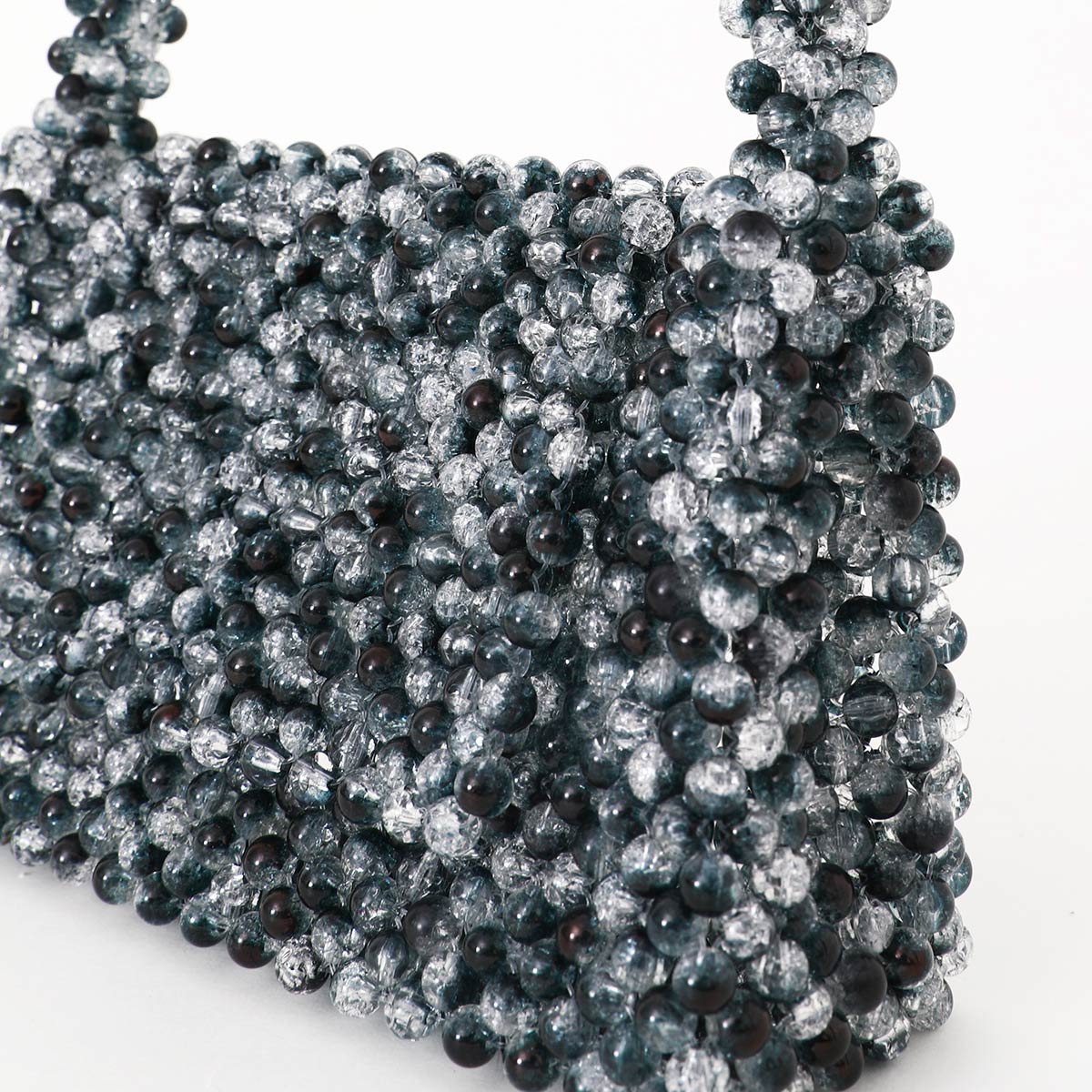 beaded handbag, handmade beaded bag, black beaded bag, small beaded bag, classic beaded bag, vintage beaded bag