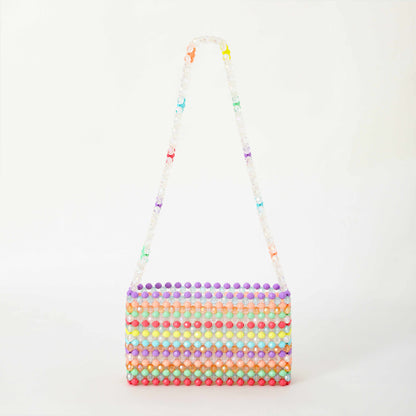 beaded shoulder bag, handmade beaded bags, colored beaded bag