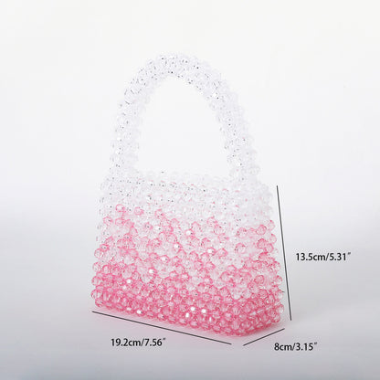 beaded handbag, handmade beaded bags, pink beaded handbag, small beaded handbags