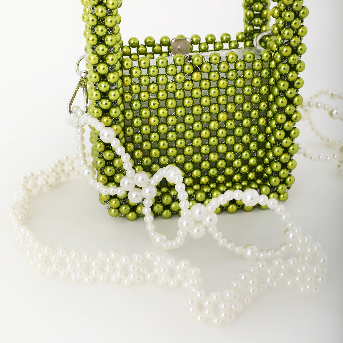 beaded handbag, beaded shoulder bag, beaded crossbody bag, handmade beaded bags, small beaded bag, green beaded bag, vintage beaded bag