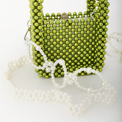 beaded handbag, beaded shoulder bag, beaded crossbody bag, handmade beaded bags, small beaded bag, green beaded bag, vintage beaded bag