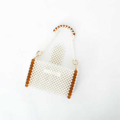 beaded shoulder bag, beaded handbag, handmade beaded bags, small beaded bags, vintage beaded bag, white beaded bag